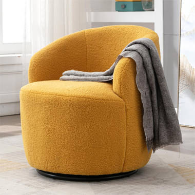 Ebern Designs Jalin Upholstered Swivel Barrel Chair Reviews Wayfair